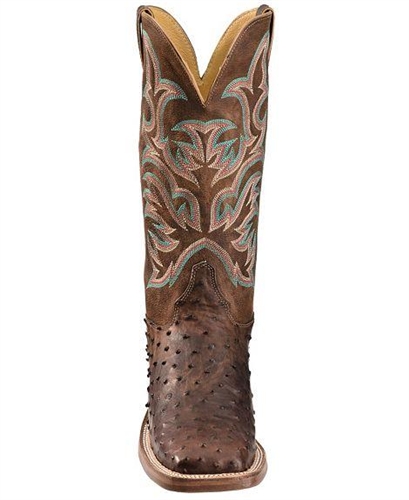 justin full quill ostrich boots square toe